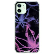 Чохол для iPhone 12 MixCase трави листя на чорному