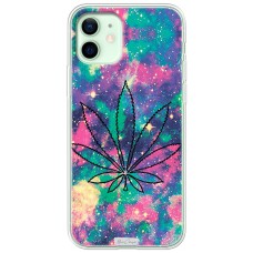 Чохол для iPhone 12 MixCase трава лист на кольоровому