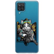 Чохол для Samsung Galaxy A12 / M12 MixCase патріотичні  кіт захисник