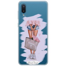 Чохол для Samsung Galaxy A02 (A022) Mixcase дівчина дизайн 7