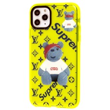 Чохол для iPhone 11 Pro Max Neon print bear supreme