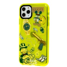 Чохол для iPhone 11 Pro Max Neon print Міккі Маус glamor