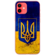 Чохол для iPhone 12 mini MixCase патріотичні Герб на тлі Прапора