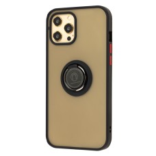 Чохол для iPhone 12 Pro Max LikGus Edging Ring чорний/червоний