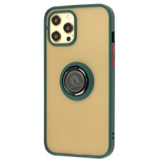 Чохол для iPhone 12 Pro Max LikGus Edging Ring оливковий