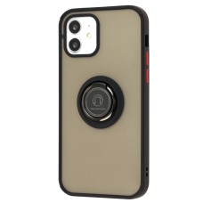 Чохол для iPhone 12/12 Pro LikGus Edging Ring чорний / червоний