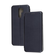 Чохол книжка Premium для Xiaomi Redmi 9 темно-синій