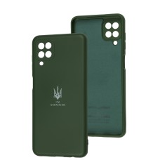 Чохол для Samsung Galaxy A12 / M12 Silicone Full Тризуб зелений
