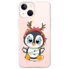 Чохол для iPhone 13 MixCase Новий рік пінгвін у гірлянді