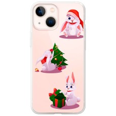 Чохол для iPhone 13 mini MixCase Новий рік символ року кролик