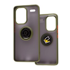 Чохол для Xiaomi Redmi Note 13 Pro+ 5G LikGus Edging Ring хакі