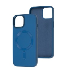 Чохол для iPhone 14 Bonbon Leather Metal MagSafe indigo