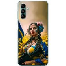 Чохол для Samsung Galaxy A04S (A047) MixCase патріотичні ніжна Українка