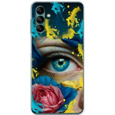 Чохол для Samsung Galaxy A04S (A047) MixCase патріотичні Синє жіноче око