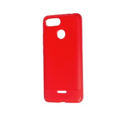 Чохол для Xiaomi Redmi 6 Carbon червоний