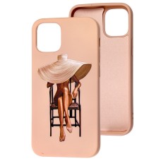 Чохол для iPhone 12 mini Art case рожевий пісок