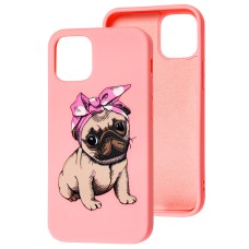 Чохол для iPhone 12 mini Art case рожевий