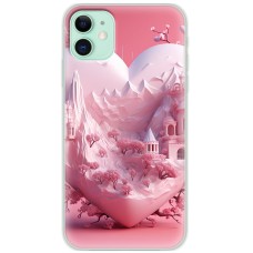 Чехол для iPhone 12 Mixcase для закоханих pink heart