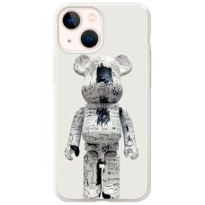 Чохол для iPhone 13 mini MixCase робот білий розпис