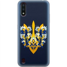 Чохол для Samsung Galaxy A01 (A015) MixCase патріотичні тризуб в квітах