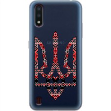 Чохол для Samsung Galaxy A01 (A015) MixCase патріотичні тризуб з червоно-чорни