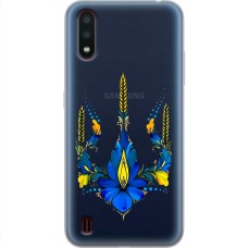 Чохол для Samsung Galaxy A01 (A015) MixCase патріотичні тризуб з квітів