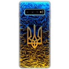 Чохол для Samsung Galaxy S10 (G973) MixCase патріотичні Тризум серед куль