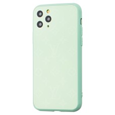Чохол для iPhone 11 Pro glass LV бірюзовий