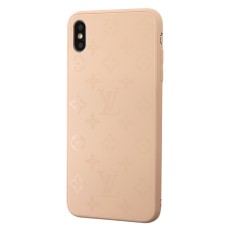 Чохол для iPhone Xs Max glass LV персиковий