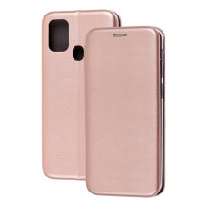 Чохол книжка Premium для Samsung Galaxy A31 (A315) рожево-золотистий
