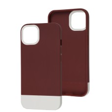 Чохол для iPhone 13 Bichromatic wine/white