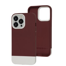 Чохол для iPhone 13 Pro Bichromatic wine/white