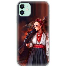 Чохол для iPhone 11 MixCase патріотичні українка з автоматом