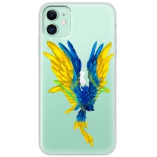 Чохол для iPhone 11 MixCase патріотичні жовто-синій птах