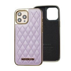 Чохол для iPhone 12 Pro Max Puloka leather case фіолетовий