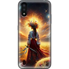 Чохол для Samsung Galaxy A01 (A015) MixCase патріотичні жінка у вишиванці