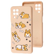 Чохол для Samsung Galaxy A12 (A125) Wave Fancy corgi / pink sand