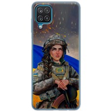 Чохол для Samsung Galaxy A12 / M12 MixCase патріотичні дівчина воїн