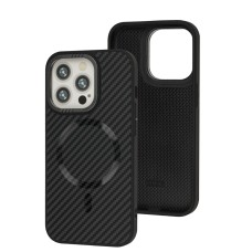 Чохол для iPhone 14 Pro Berlia Armor Carbon MagSafe purple