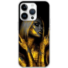 Чохол для iPhone 13 Pro MixCase асорті дівчина в позолоті