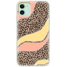 Чохол для iPhone 12 mini MixCase Леопард жовто-рожевий