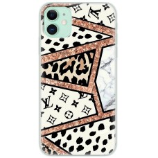 Чохол для iPhone 12 mini MixCase Леопард Louis Vuitton мозаїка