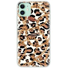 Чохол для iPhone 12 mini MixCase Леопард ланцюжок