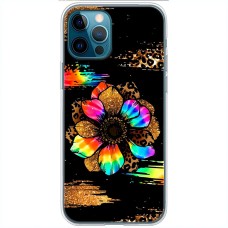 Чохол для iPhone 12 Pro MixCase Леопард райдужна квітка