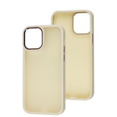 Чохол для iPhone 12 / 12 Pro Metal Bezel бежевий