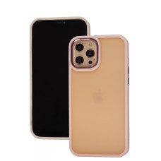 Чохол для iPhone 12 / 12 Pro Metal Bezel персиковий