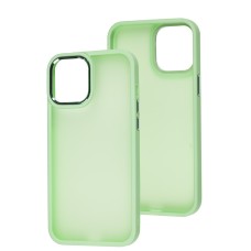 Чохол для iPhone 12 / 12 Pro Metal Bezel салатовий