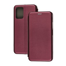 Чохол книжка Premium для Xiaomi Redmi Note 10/10s бордовий