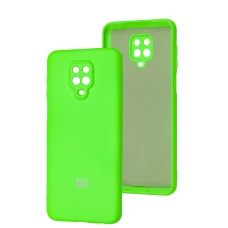 Чохол для Xiaomi  Redmi Note 9s / 9 Pro Silicone Full camera neon green