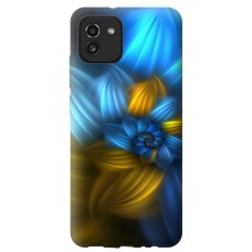 Чохол для Samsung Galaxy A03 (A035) Mixcase патріотичні жовто-блакитні квіти
